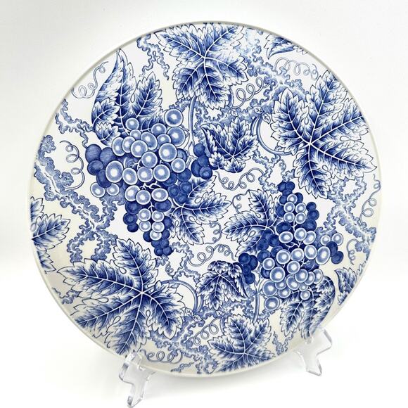 Vintage Spode Blue Room Collection Grapes Plate Platter 11.5" with Box - Picture 12 of 13